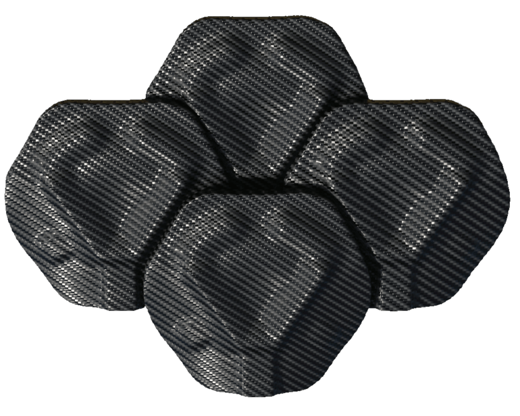 Imbricated Ceramic rifle armor tiles.